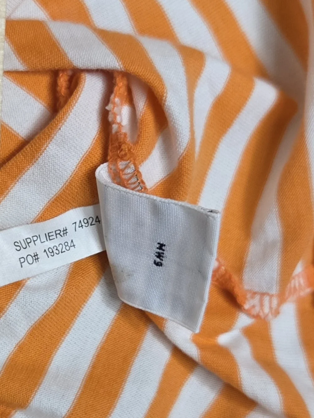 Polo Golf Ralph Lauren Men’s L Orange White Striped Pima Cotton Polo